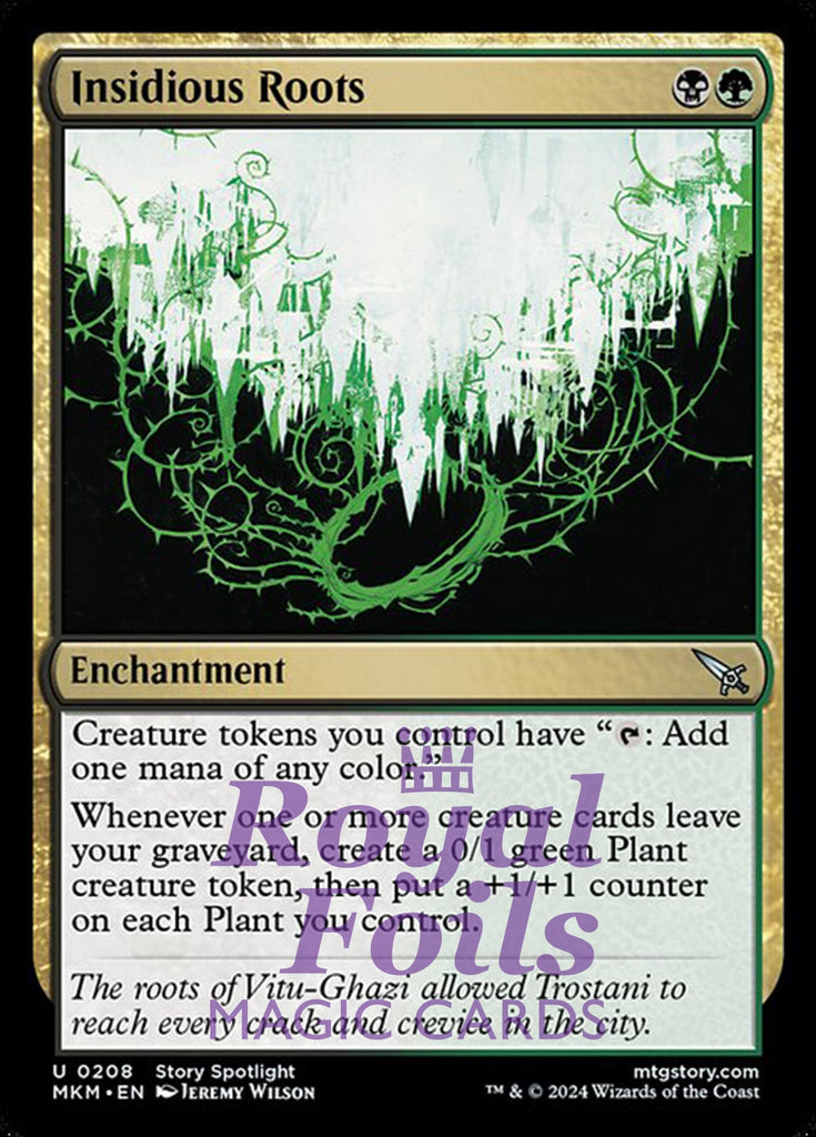 Insidious Roots 1x FOIL MTG Murders at Karlov Manor MKM Rare MINT black green Insidious Roots 1x FOIL MTG Murders at Karlov Manor MKM Rare MINT black green