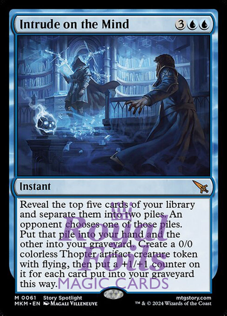 Intrude on the Mind 1x FOIL MTG Murders at Karlov Manor MKM Mythic MINT blue Intrude on the Mind 1x FOIL MTG Murders at Karlov Manor MKM Mythic MINT blue