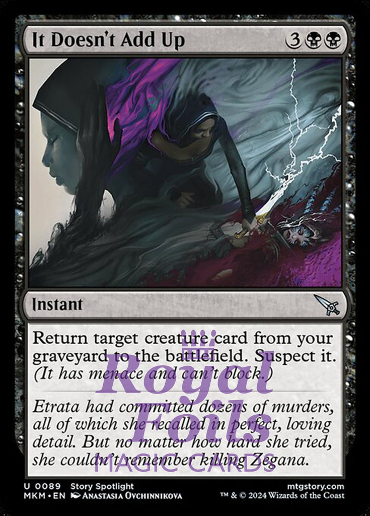 It Doesn't Add Up 4x FOIL MTG Murders at Karlov Manor MKM Uncommon MINT black It Doesn't Add Up 4x FOIL MTG Murders at Karlov Manor MKM Uncommon MINT black