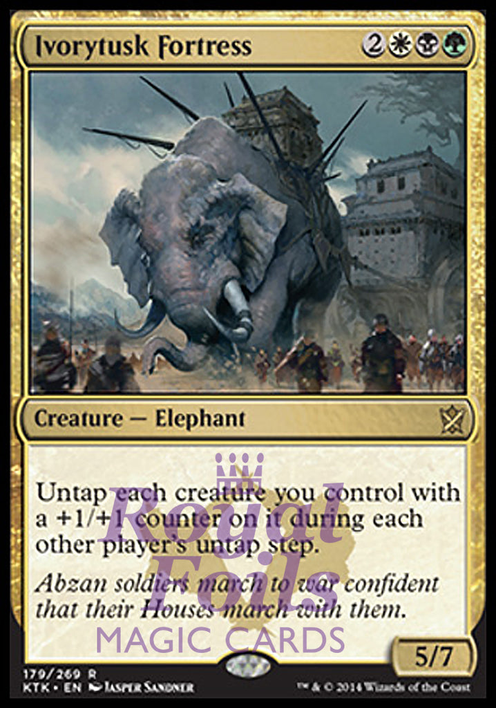 Ivorytusk Fortress 1x FOIL MTG KTK Khans of Tarkir Rare MINT white black green Ivorytusk Fortress 1x FOIL MTG KTK Khans of Tarkir Rare MINT white black green