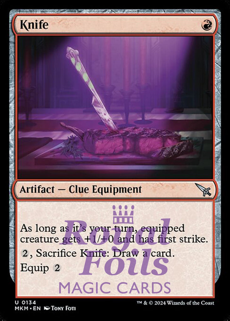 Knife 4x FOIL MTG Murders at Karlov Manor MKM Uncommon MINT red artifact Knife 4x FOIL MTG Murders at Karlov Manor MKM Uncommon MINT red artifact