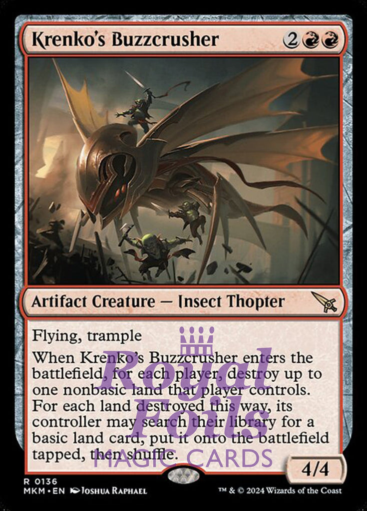 Krenko's Buzzcrusher 2x FOIL MTG Murders at Karlov Manor MKM Rare MINT red Krenko's Buzzcrusher 2x FOIL MTG Murders at Karlov Manor MKM Rare MINT red