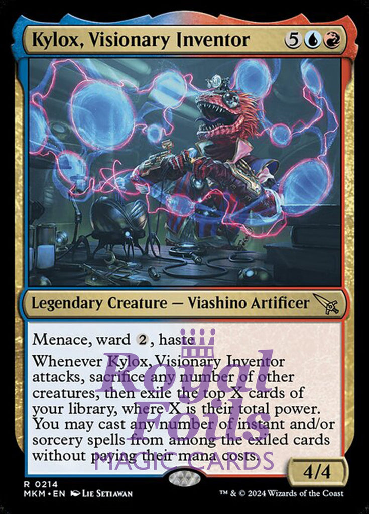 Kylox, Visionary Inventor 2x FOIL MTG Murders at Karlov Manor MKM Rare MINT blue red Kylox, Visionary Inventor 2x FOIL MTG Murders at Karlov Manor MKM Rare MINT blue red