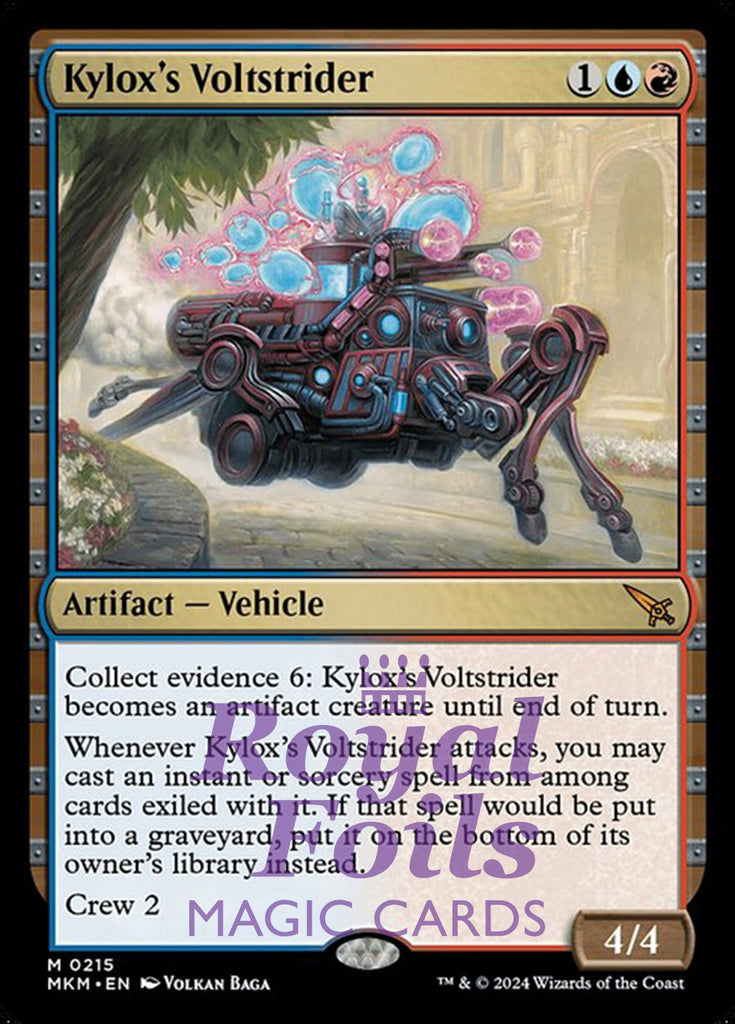Kylox's Voltstrider 1x FOIL MTG Murders at Karlov Manor MKM Mythic MINT blue red Kylox's Voltstrider 1x FOIL MTG Murders at Karlov Manor MKM Mythic MINT blue red