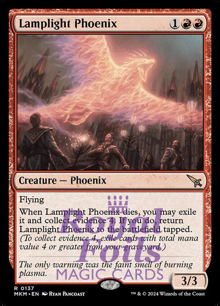 Lamplight Phoenix 2x FOIL MTG Murders at Karlov Manor MKM Rare MINT red Lamplight Phoenix 2x FOIL MTG Murders at Karlov Manor MKM Rare MINT red
