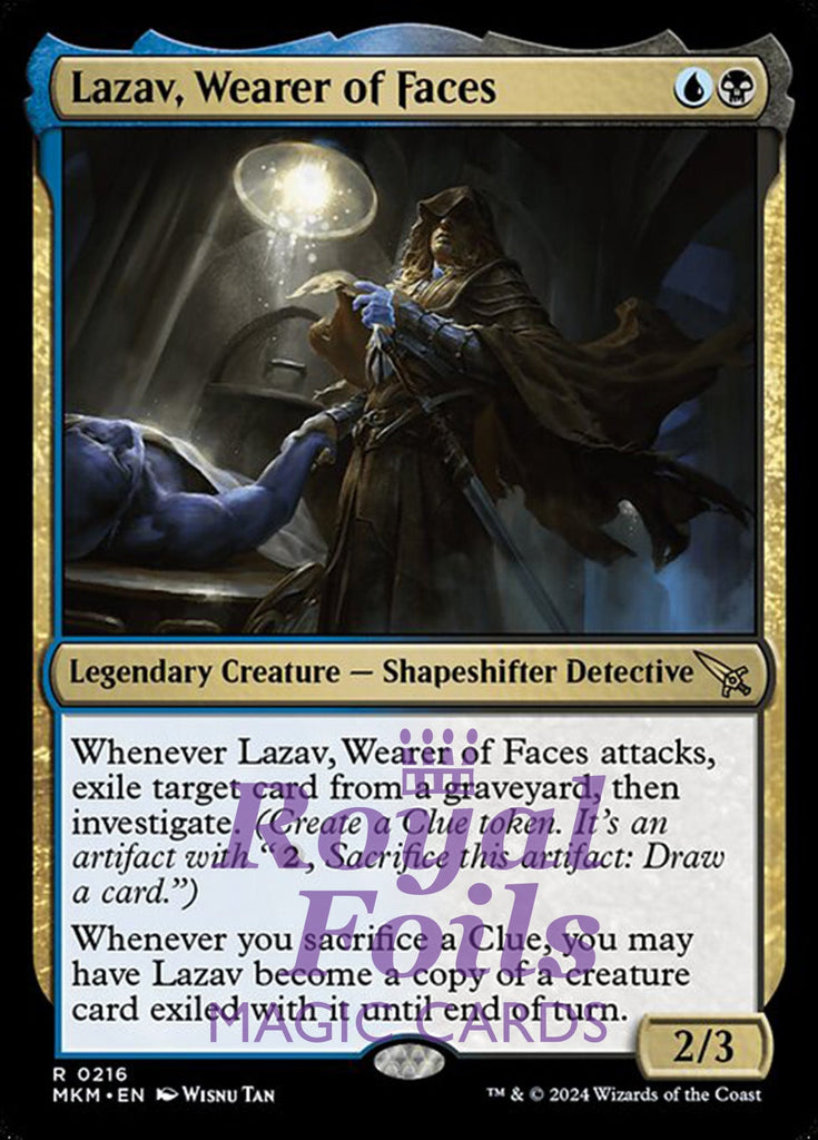Lazav, Wearer of Faces 2x FOIL MTG Murders at Karlov Manor MKM Rare MINT blue black Lazav, Wearer of Faces 2x FOIL MTG Murders at Karlov Manor MKM Rare MINT blue black