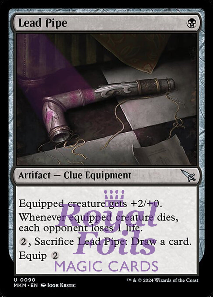 Lead Pipe 4x FOIL MTG Murders at Karlov Manor MKM Uncommon MINT black artifact Lead Pipe 4x FOIL MTG Murders at Karlov Manor MKM Uncommon MINT black artifact