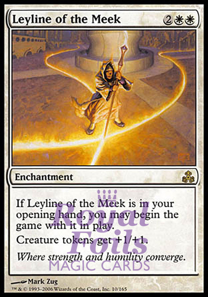 Leyline of the Meek 1x FOIL GPT MTG Guildpact Rare MINT white Leyline of the Meek 1x FOIL GPT MTG Guildpact Rare MINT white