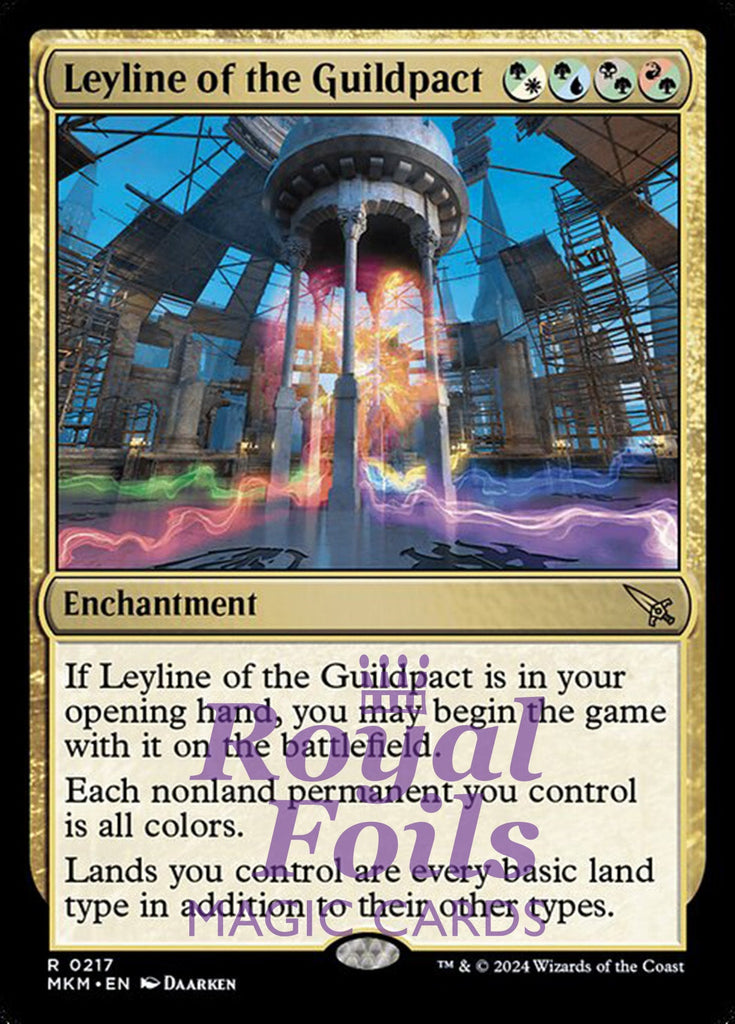 Leyline of the Guildpact 1x FOIL MTG Murders at Karlov Manor MKM Rare MINT prismatic Leyline of the Guildpact 1x FOIL MTG Murders at Karlov Manor MKM Rare MINT prismatic