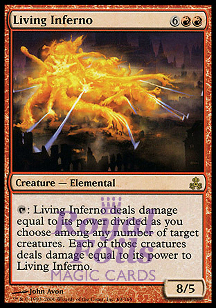 Living Inferno 1x FOIL GPT MTG Guildpact Rare MINT red Living Inferno 1x FOIL GPT MTG Guildpact Rare MINT red