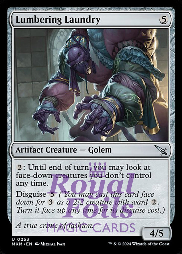 Lumbering Laundry 4x FOIL MTG Murders at Karlov Manor MKM Uncommon MINT artifact Lumbering Laundry 4x FOIL MTG Murders at Karlov Manor MKM Uncommon MINT artifact