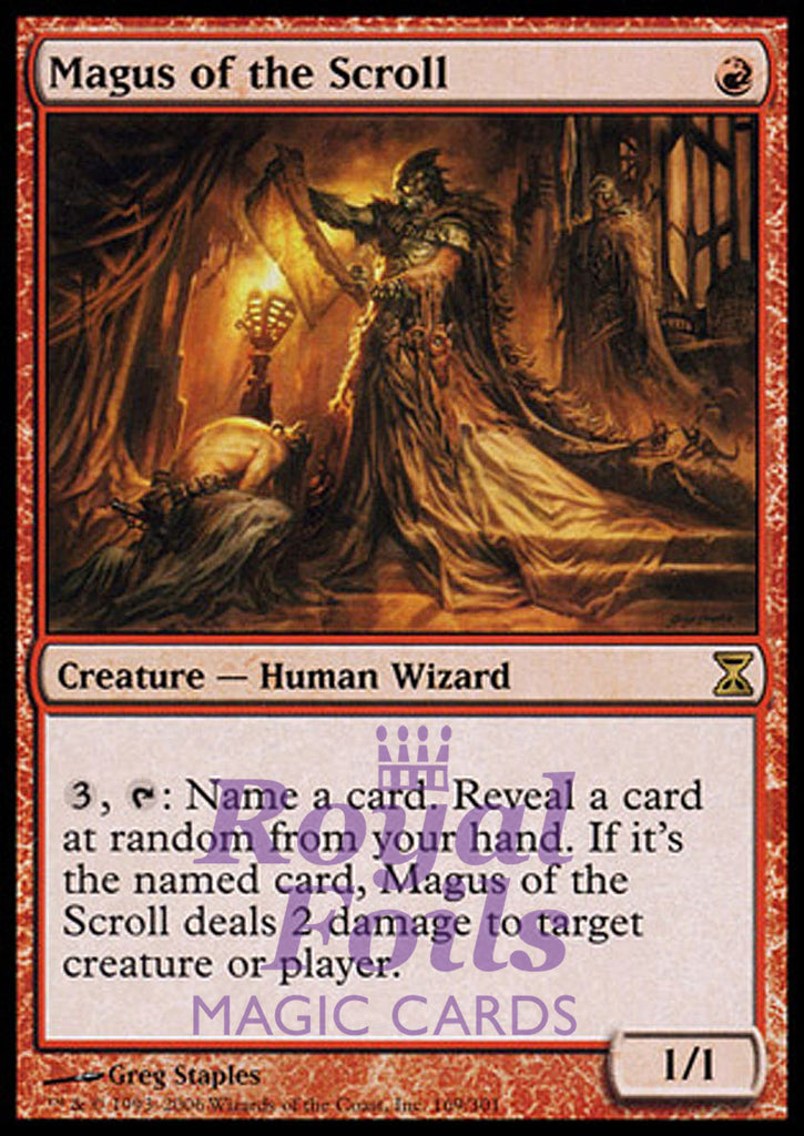 Magus of the Scroll 1x FOIL TSP MTG Time Spiral Rare NM red Magus of the Scroll 1x FOIL TSP MTG Time Spiral Rare NM red