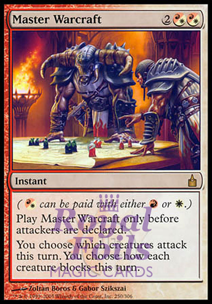 Master Warcraft 1x FOIL RAV MTG Ravnica Rare MINT red white Master Warcraft 1x FOIL RAV MTG Ravnica Rare MINT red white