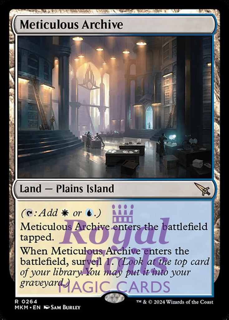 Meticulous Archive 1x FOIL MTG Murders at Karlov Manor MKM Rare MINT white blue land Meticulous Archive 1x FOIL MTG Murders at Karlov Manor MKM Rare MINT white blue land