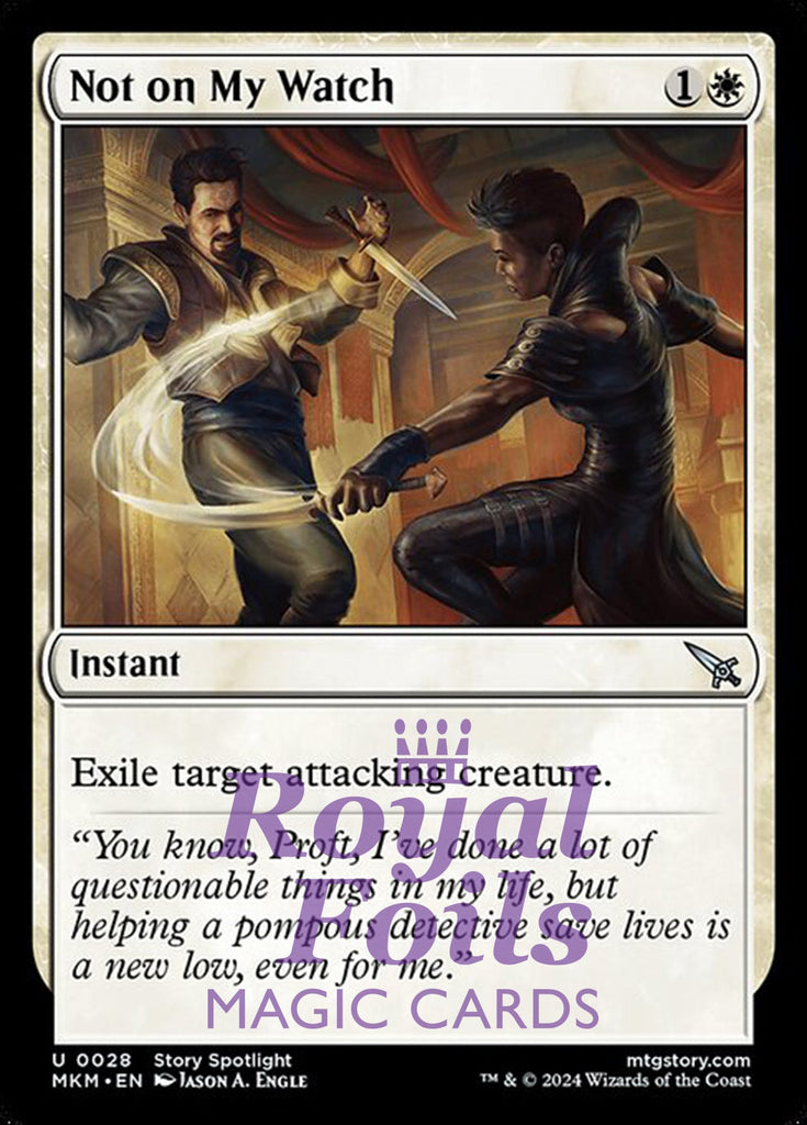 Not on My Watch 4x FOIL MTG Murders at Karlov Manor MKM Uncommon MINT white Not on My Watch 4x FOIL MTG Murders at Karlov Manor MKM Uncommon MINT white