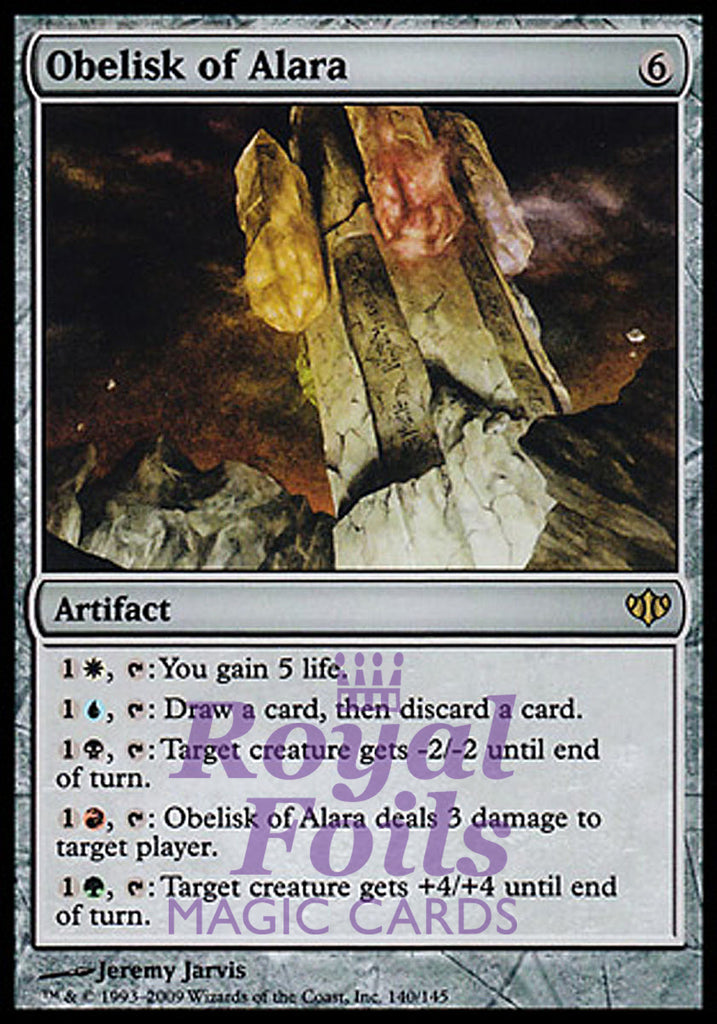 Obelisk of Alara 1x FOIL CON MTG Conflux Rare MINT artifact Obelisk of Alara 1x FOIL CON MTG Conflux Rare MINT artifact