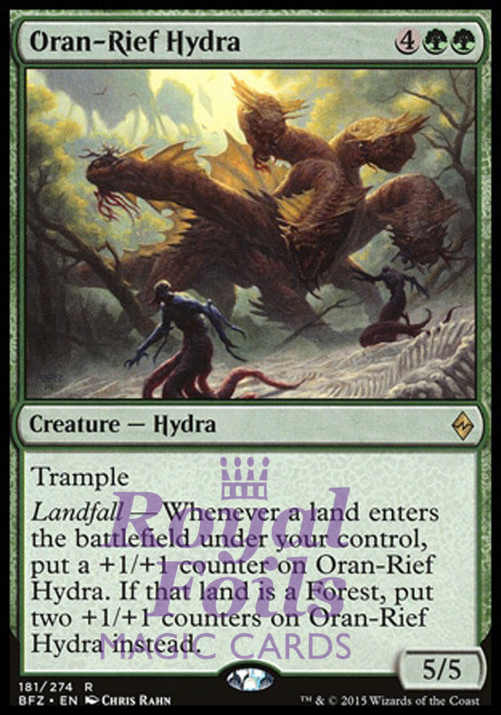Oran-Rief Hydra 1x FOIL BFZ MTG Battle for Zendikar Rare MINT green Oran-Rief Hydra 1x FOIL BFZ MTG Battle for Zendikar Rare MINT green