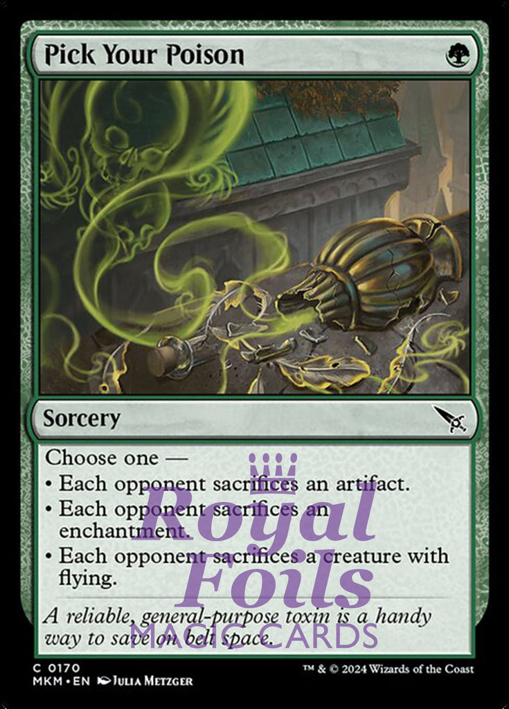 Pick Your Poison 4x FOIL MTG Murders at Karlov Manor MKM Common MINT green Pick Your Poison 4x FOIL MTG Murders at Karlov Manor MKM Common MINT green