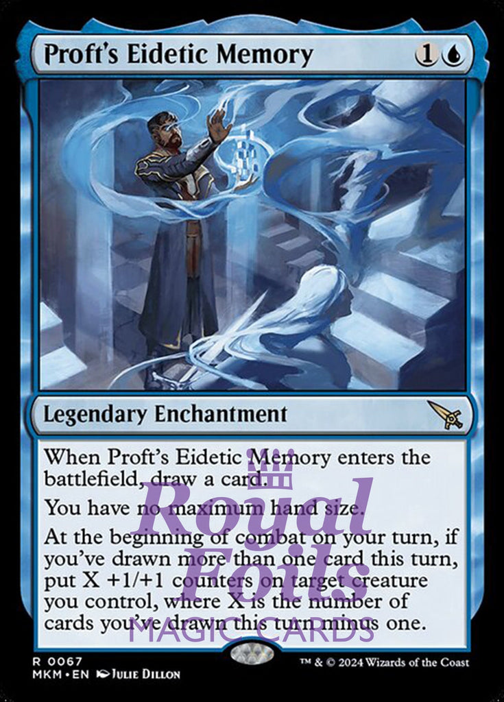 Proft's Eidetic Memory 1x FOIL MTG Murders at Karlov Manor MKM Rare MINT blue Proft's Eidetic Memory 1x FOIL MTG Murders at Karlov Manor MKM Rare MINT blue