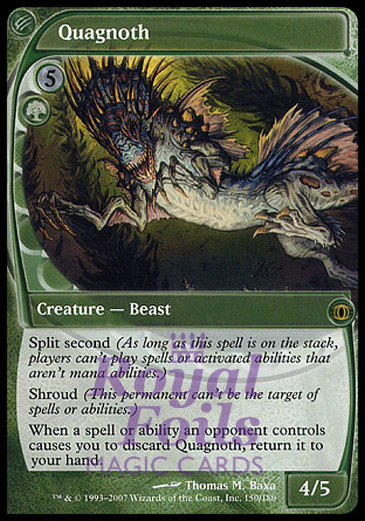 Quagnoth 1x FOIL FUT MTG Future Sight Rare MINT green Quagnoth 1x FOIL FUT MTG Future Sight Rare MINT green
