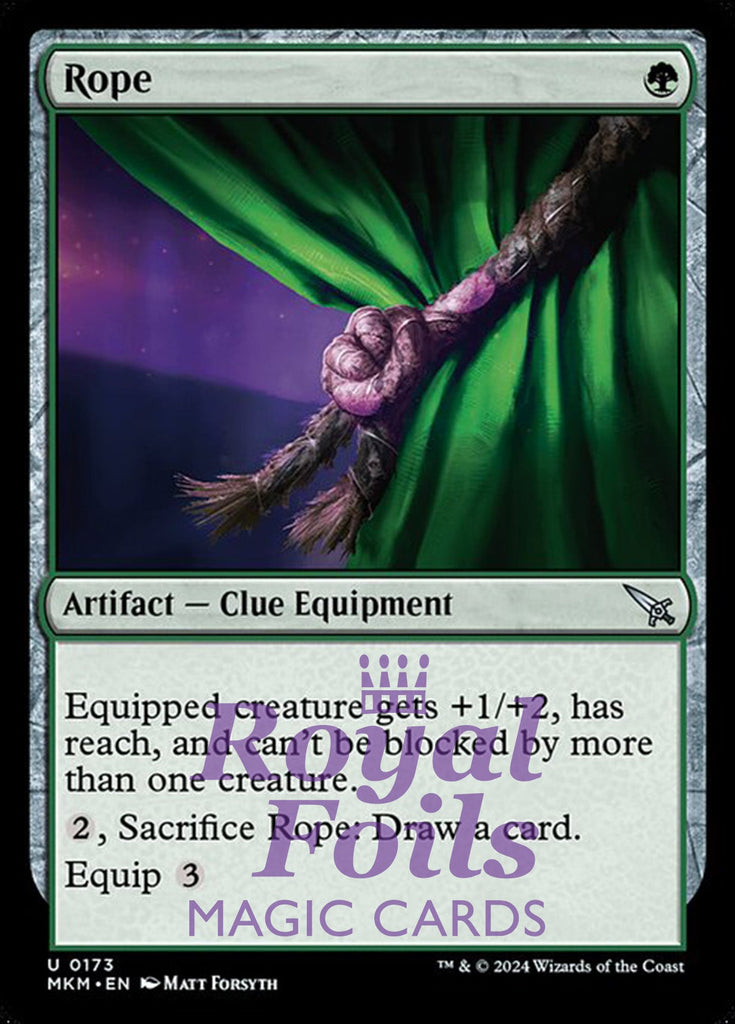 Rope 4x FOIL MTG Murders at Karlov Manor MKM Uncommon MINT green artifact Rope 4x FOIL MTG Murders at Karlov Manor MKM Uncommon MINT green artifact