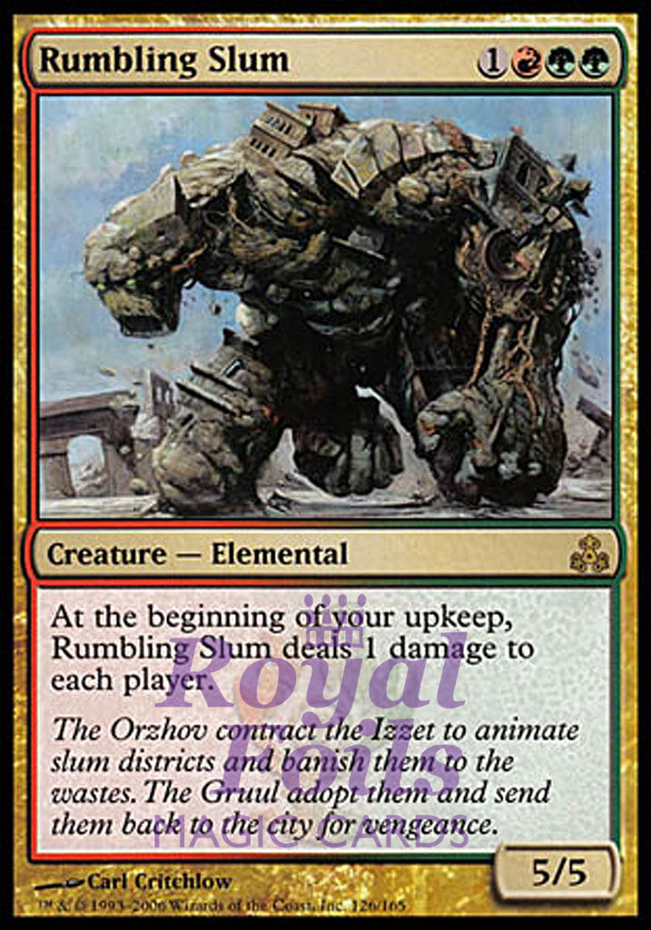 Rumbling Slum 1x FOIL GPT MTG Guildpact Rare MINT red green Rumbling Slum 1x FOIL GPT MTG Guildpact Rare MINT red green