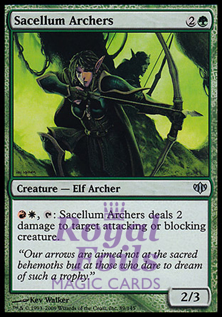 Sacellum Archers 4x FOIL CON MTG Conflux Uncommon MINT green Sacellum Archers 4x FOIL CON MTG Conflux Uncommon MINT green