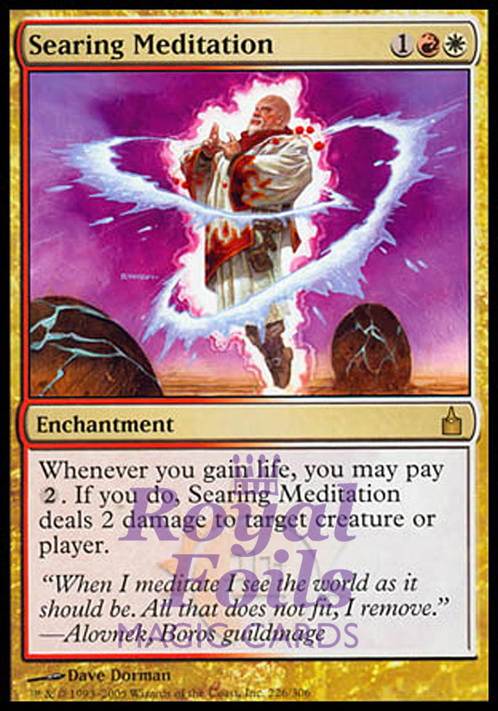 Searing Meditation 1x FOIL RAV MTG Ravnica Rare MINT red white Searing Meditation 1x FOIL RAV MTG Ravnica Rare MINT red white