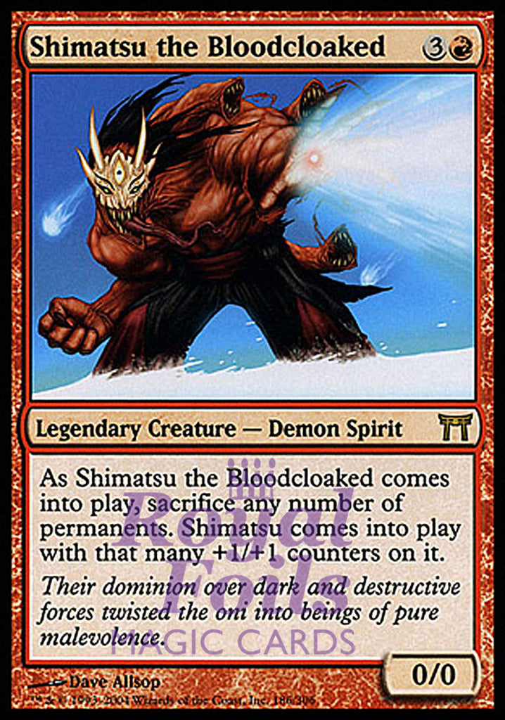 Shimatsu the Bloodcloaked 1x FOIL CHK MTG Champions Kamigawa Rare MINT red Shimatsu the Bloodcloaked 1x FOIL CHK MTG Champions Kamigawa Rare MINT red