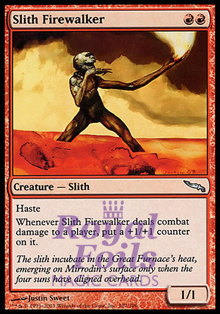 Slith Firewalker 2x FOIL MDN MTG Mirrodin Uncommon MINT red Slith Firewalker 2x FOIL MDN MTG Mirrodin Uncommon MINT red