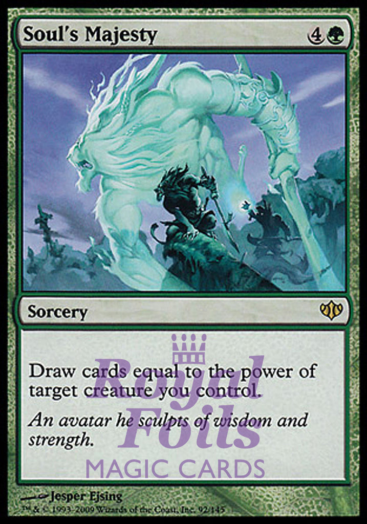 Soul's Majesty 1x FOIL CON MTG Conflux Rare NM green Soul's Majesty 1x FOIL CON MTG Conflux Rare NM green