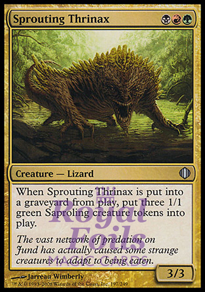 Sprouting Thrinax 2x FOIL ALA MTG Shards of Alara Uncommon MINT black red green Sprouting Thrinax 2x FOIL ALA MTG Shards of Alara Uncommon MINT black red green