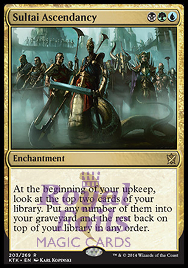 Sultai Ascendancy 2x FOIL MTG KTK Khans of Tarkir Rare MINT black green blue Sultai Ascendancy 2x FOIL MTG KTK Khans of Tarkir Rare MINT black green blue