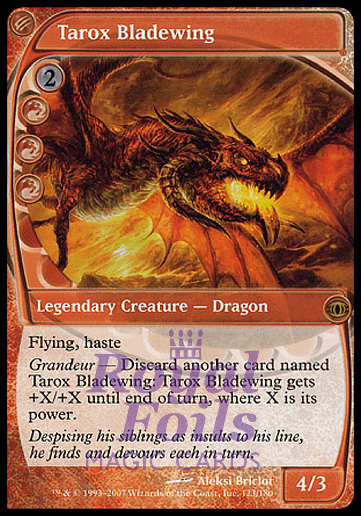 Tarox Bladewing 1x FOIL FUT MTG Future Sight Rare MINT red Tarox Bladewing 1x FOIL FUT MTG Future Sight Rare MINT red