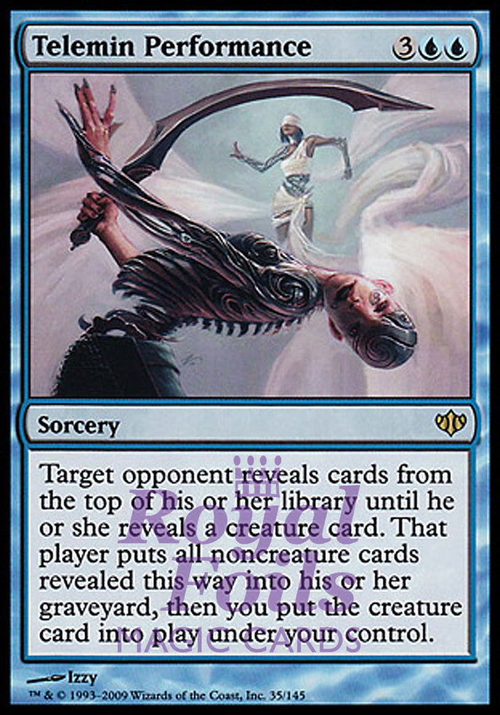 Telemin Performance 1x FOIL CON MTG Conflux Rare MINT blue Telemin Performance 1x FOIL CON MTG Conflux Rare MINT blue