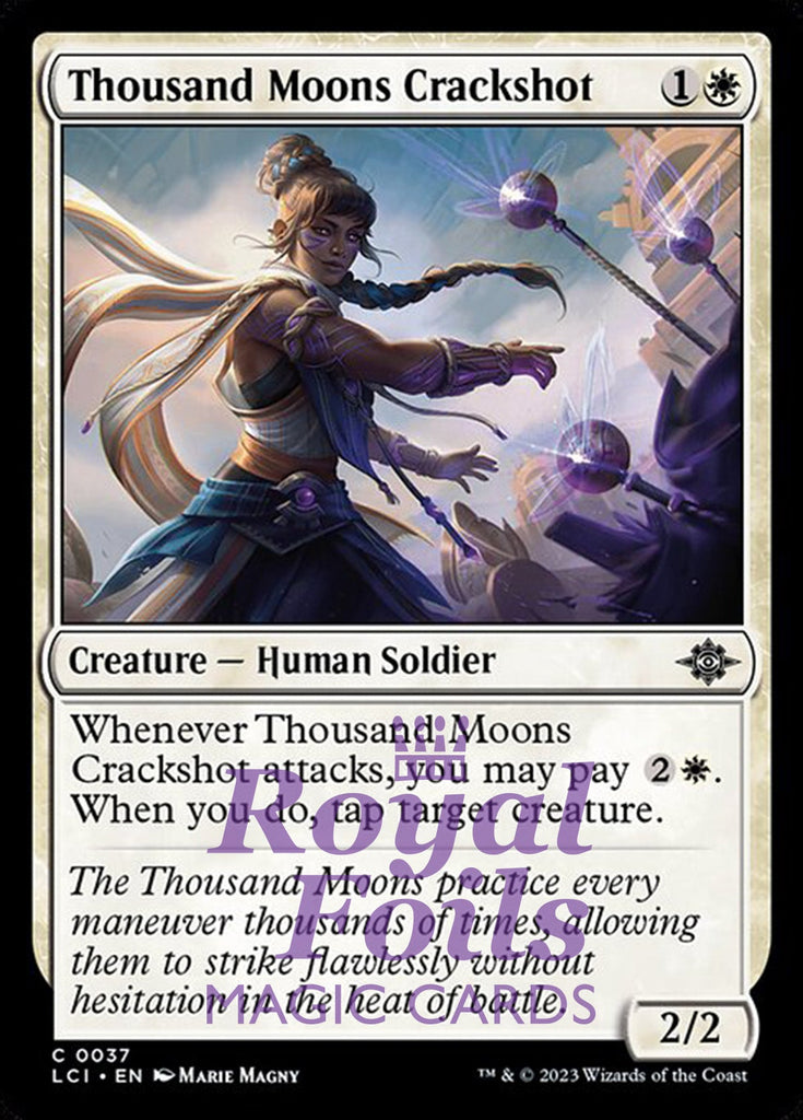 Thousand Moons Crackshot 4x FOIL Lost Caverns of Ixalan MTG LCI Common MINT white Thousand Moons Crackshot 4x FOIL Lost Caverns of Ixalan MTG LCI Common MINT white