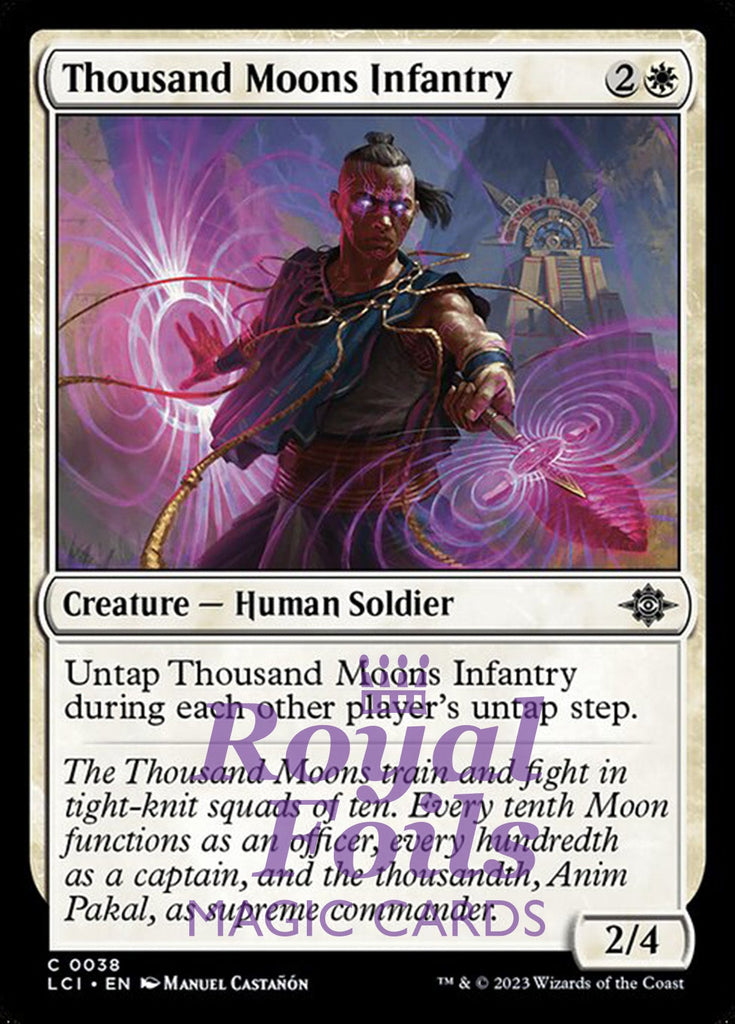 Thousand Moons Infantry 4x FOIL Lost Caverns of Ixalan MTG LCI Common MINT white Thousand Moons Infantry 4x FOIL Lost Caverns of Ixalan MTG LCI Common MINT white