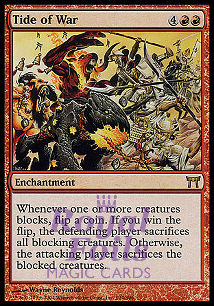 Tide of War 1x FOIL CHK MTG Champions Kamigawa Rare MINT red Tide of War 1x FOIL CHK MTG Champions Kamigawa Rare MINT red