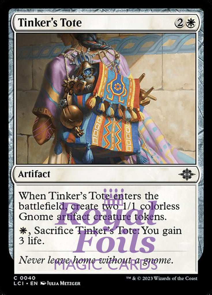 Tinker's Tote 4x FOIL Lost Caverns of Ixalan MTG LCI Common MINT white artifact Tinker's Tote 4x FOIL Lost Caverns of Ixalan MTG LCI Common MINT white artifact