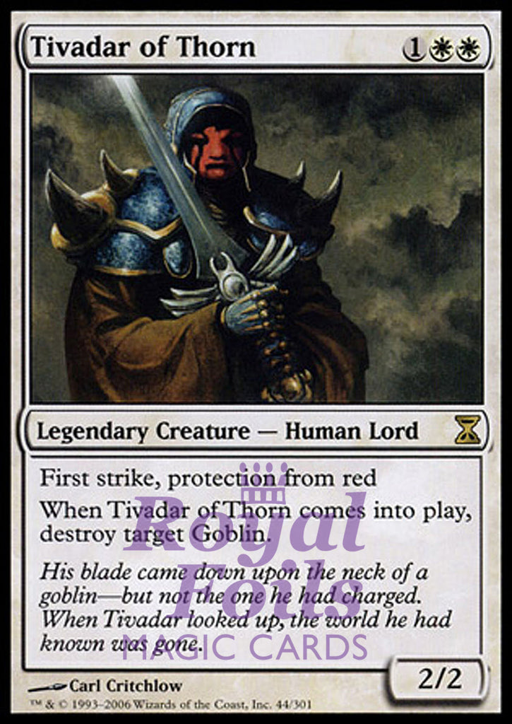 Tivadar of Thorn 1x FOIL TSP MTG Time Spiral Rare MINT white Tivadar of Thorn 1x FOIL TSP MTG Time Spiral Rare MINT white