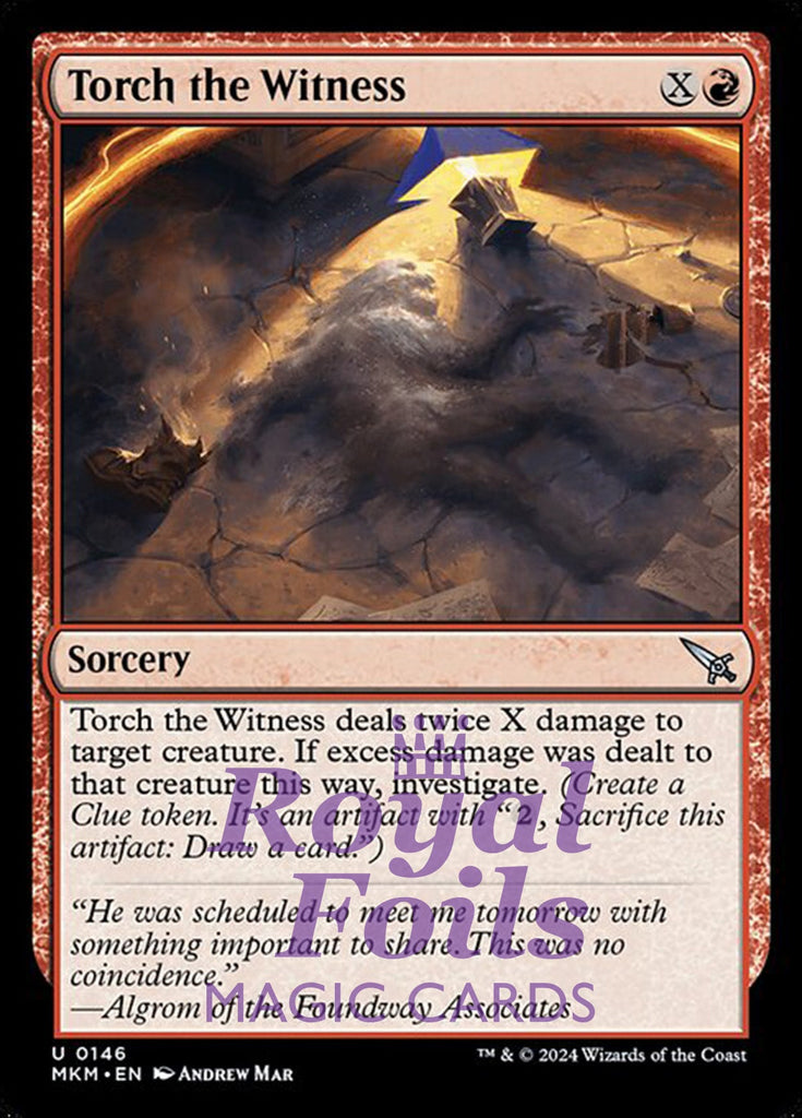 Torch the Witness 4x FOIL MTG Murders at Karlov Manor MKM Uncommon MINT red Torch the Witness 4x FOIL MTG Murders at Karlov Manor MKM Uncommon MINT red