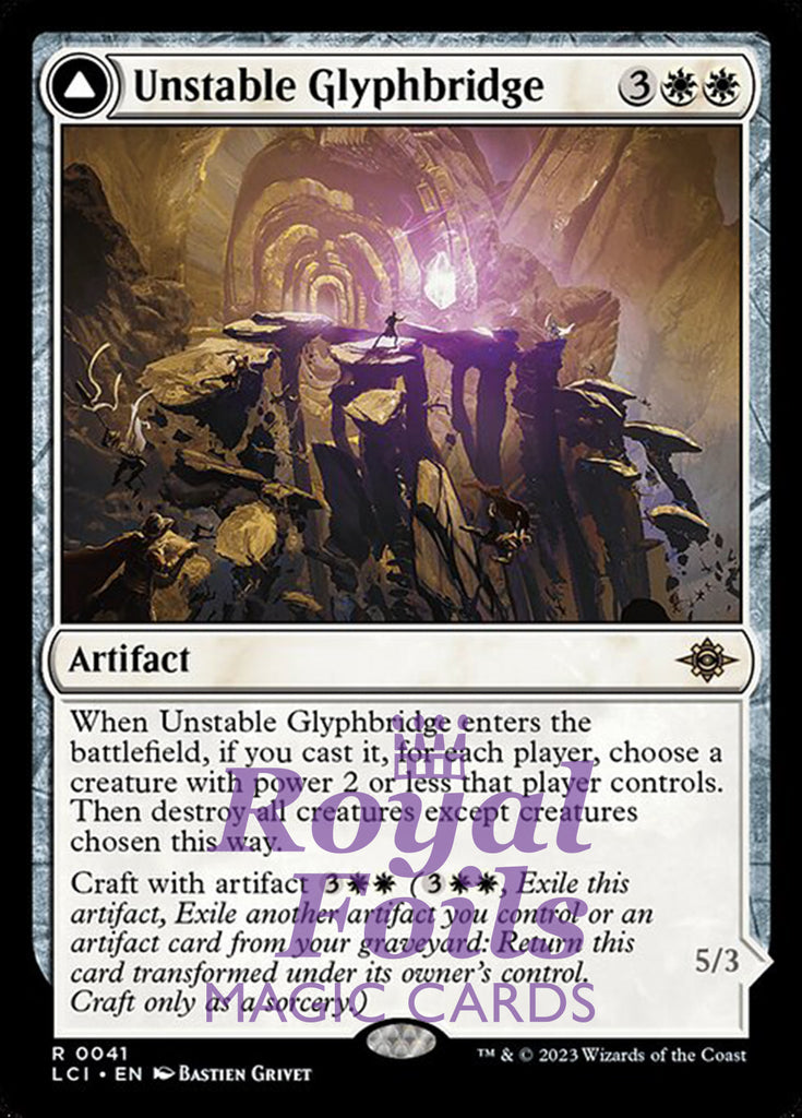 Unstable Glyphbridge // Sandswirl Wanderglyph 2x FOIL Lost Caverns of Ixalan MTG LCI Rare MINT white artifact Unstable Glyphbridge // Sandswirl Wanderglyph 2x FOIL Lost Caverns of Ixalan MTG LCI Rare MINT white artifact