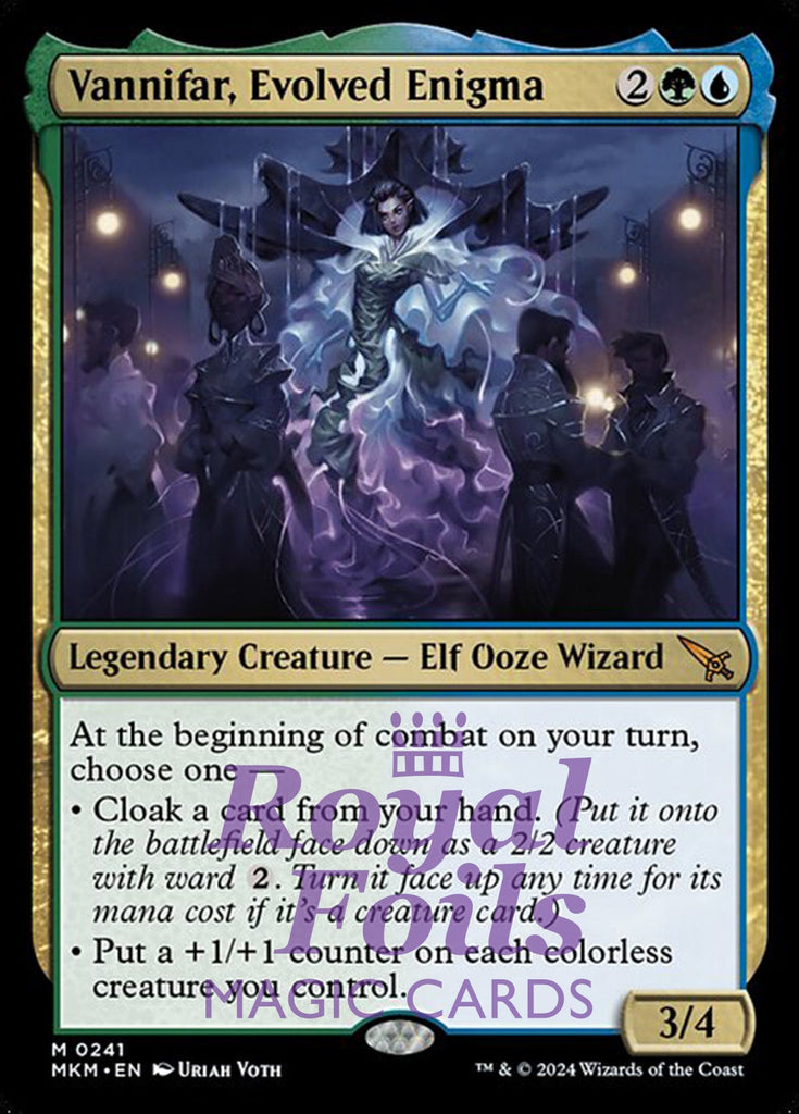 Vannifar, Evolved Enigma 1x FOIL MTG Murders at Karlov Manor MKM Mythic MINT green blue Vannifar, Evolved Enigma 1x FOIL MTG Murders at Karlov Manor MKM Mythic MINT green blue