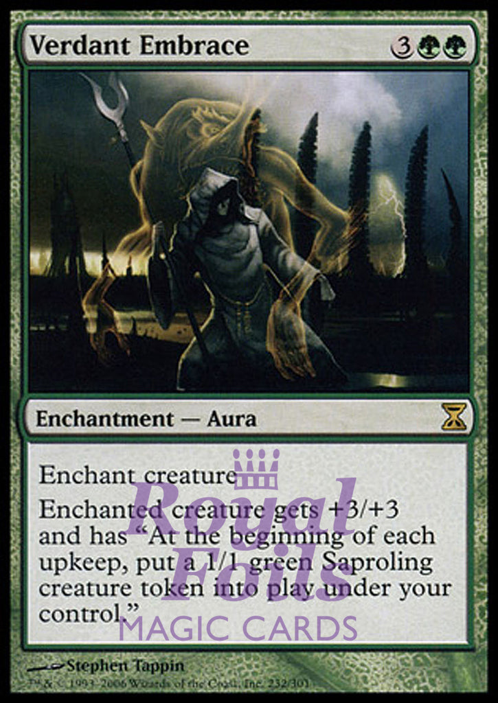 Verdant Embrace 1x FOIL TSP MTG Time Spiral Rare MINT green Verdant Embrace 1x FOIL TSP MTG Time Spiral Rare MINT green