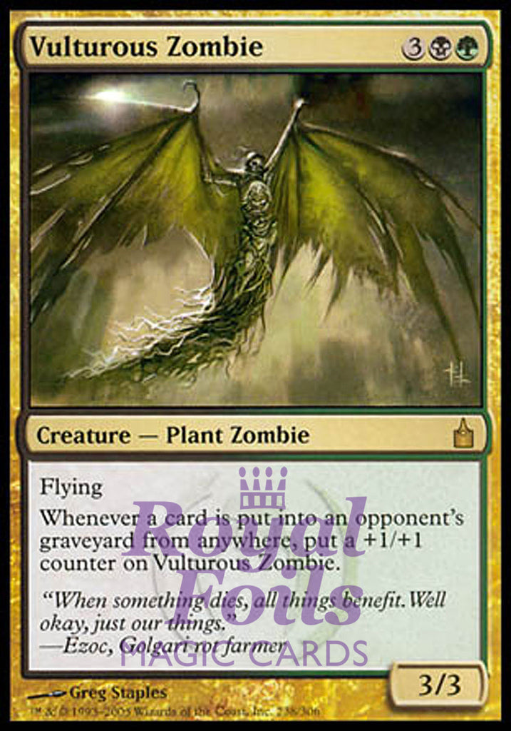 Vulturous Zombie 1x FOIL RAV MTG Ravnica Rare MINT black green Vulturous Zombie 1x FOIL RAV MTG Ravnica Rare MINT black green