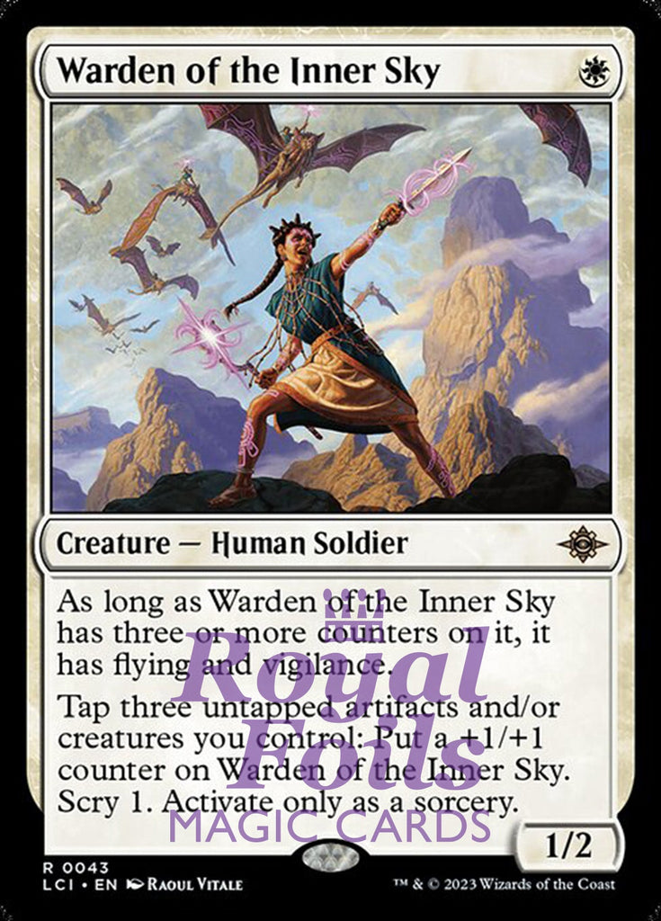 Warden of the Inner Sky 1x FOIL Lost Caverns of Ixalan MTG LCI Rare MINT white Warden of the Inner Sky 1x FOIL Lost Caverns of Ixalan MTG LCI Rare MINT white