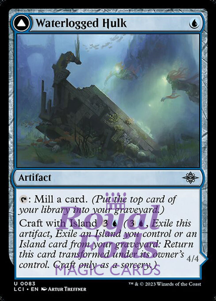 Waterlogged Hulk // Watertight Gondola 4x FOIL Lost Caverns of Ixalan MTG LCI Uncommon MINT blue Waterlogged Hulk // Watertight Gondola 4x FOIL Lost Caverns of Ixalan MTG LCI Uncommon MINT blue