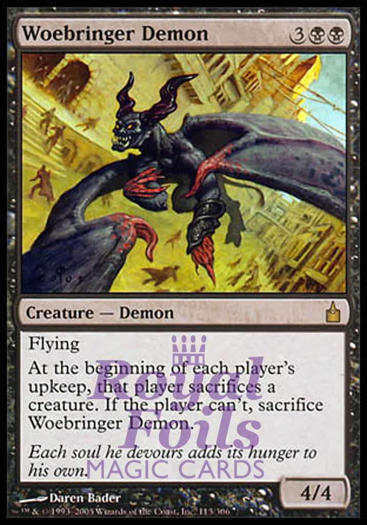 Woebringer Demon 1x FOIL RAV MTG Ravnica Rare MINT black Woebringer Demon 1x FOIL RAV MTG Ravnica Rare MINT black