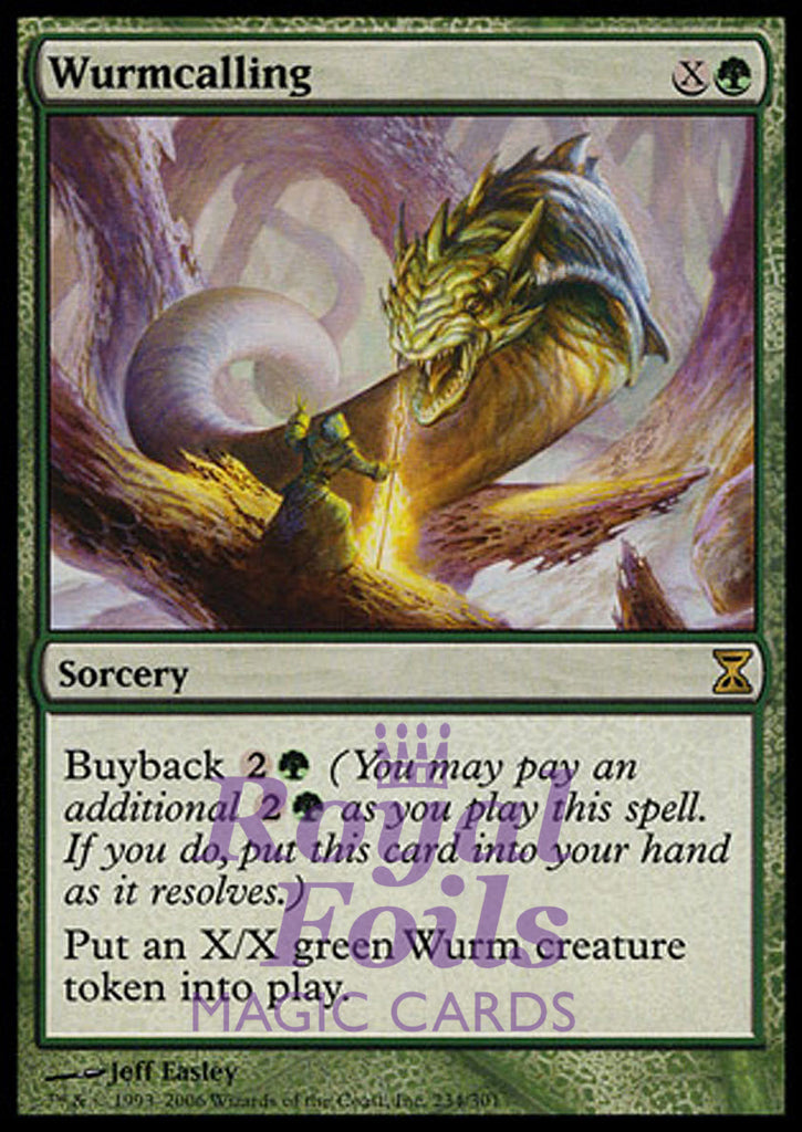 Wurmcalling 1x FOIL TSP MTG Time Spiral Rare MINT green Wurmcalling 1x FOIL TSP MTG Time Spiral Rare MINT green