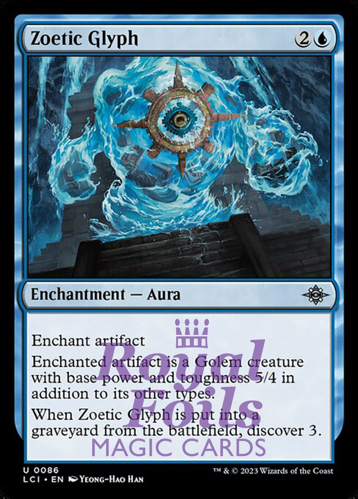 Zoetic Glyph 4x FOIL Lost Caverns of Ixalan MTG LCI Uncommon MINT blue Zoetic Glyph 4x FOIL Lost Caverns of Ixalan MTG LCI Uncommon MINT blue